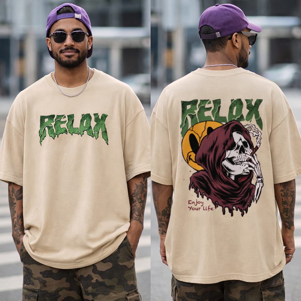 Enjoy Your Life Reaper Oversized T-shirt
