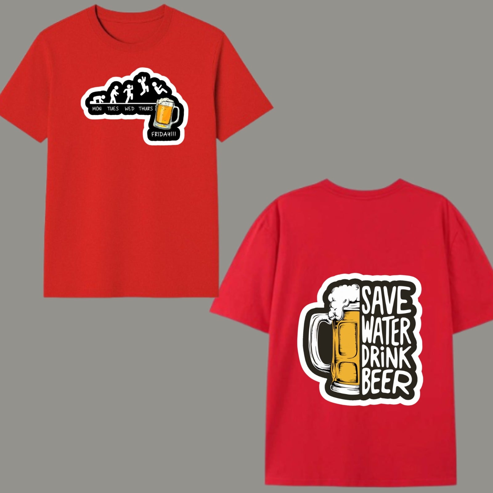 Beer Evolution Graphic Oversized T-Shirt