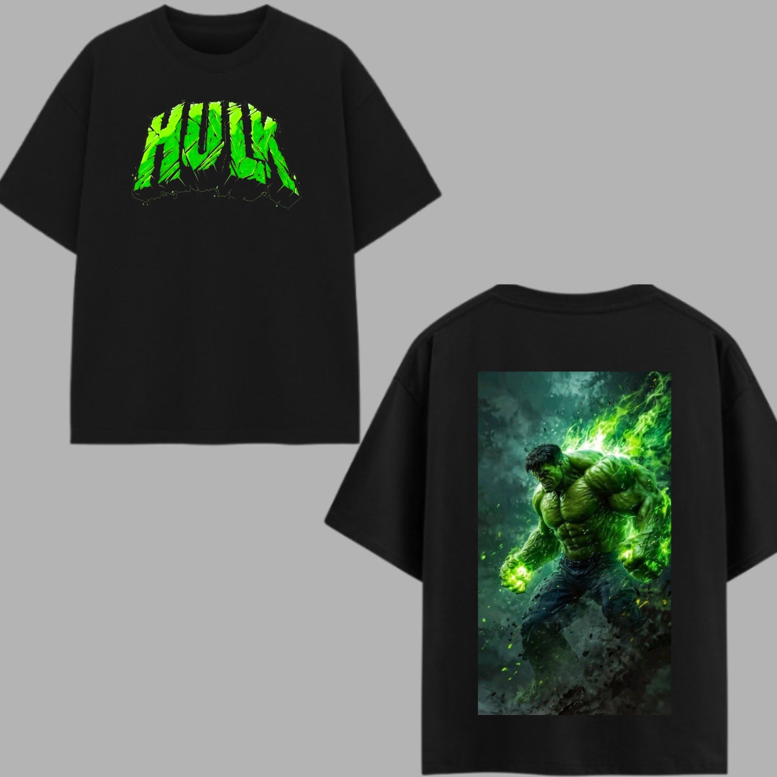 Gamma Smash Oversized T-shirt - Pitch Black | Hulk Edition