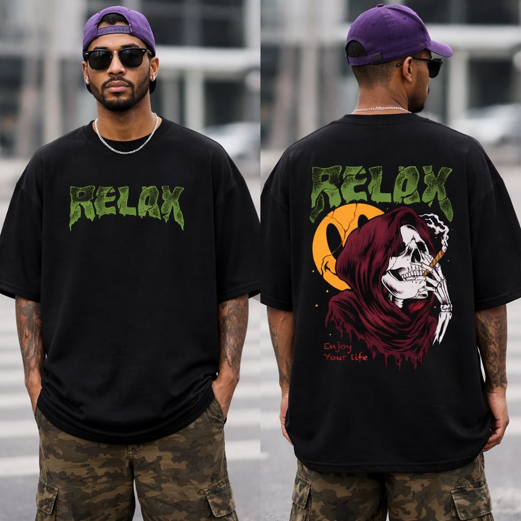 Enjoy Your Life Reaper Oversized T-shirt