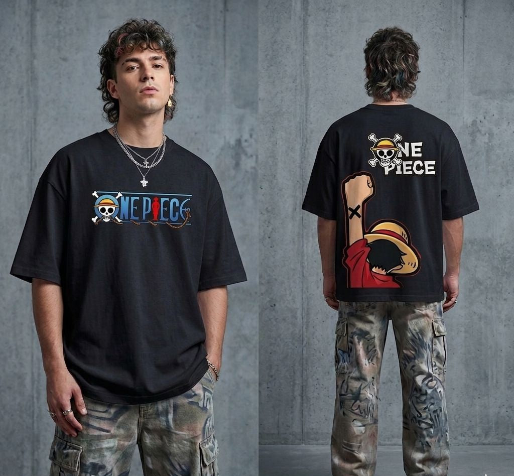 Luffy Straw Hat Pirate Oversized T-Shirt