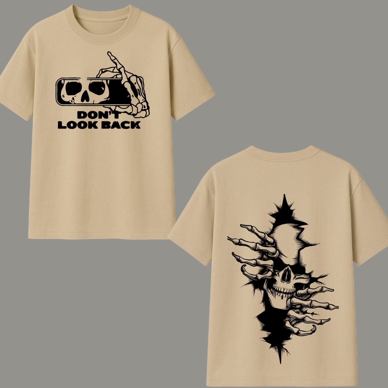 Don't Look Back Oversized T-shirt | Skeleton Edition