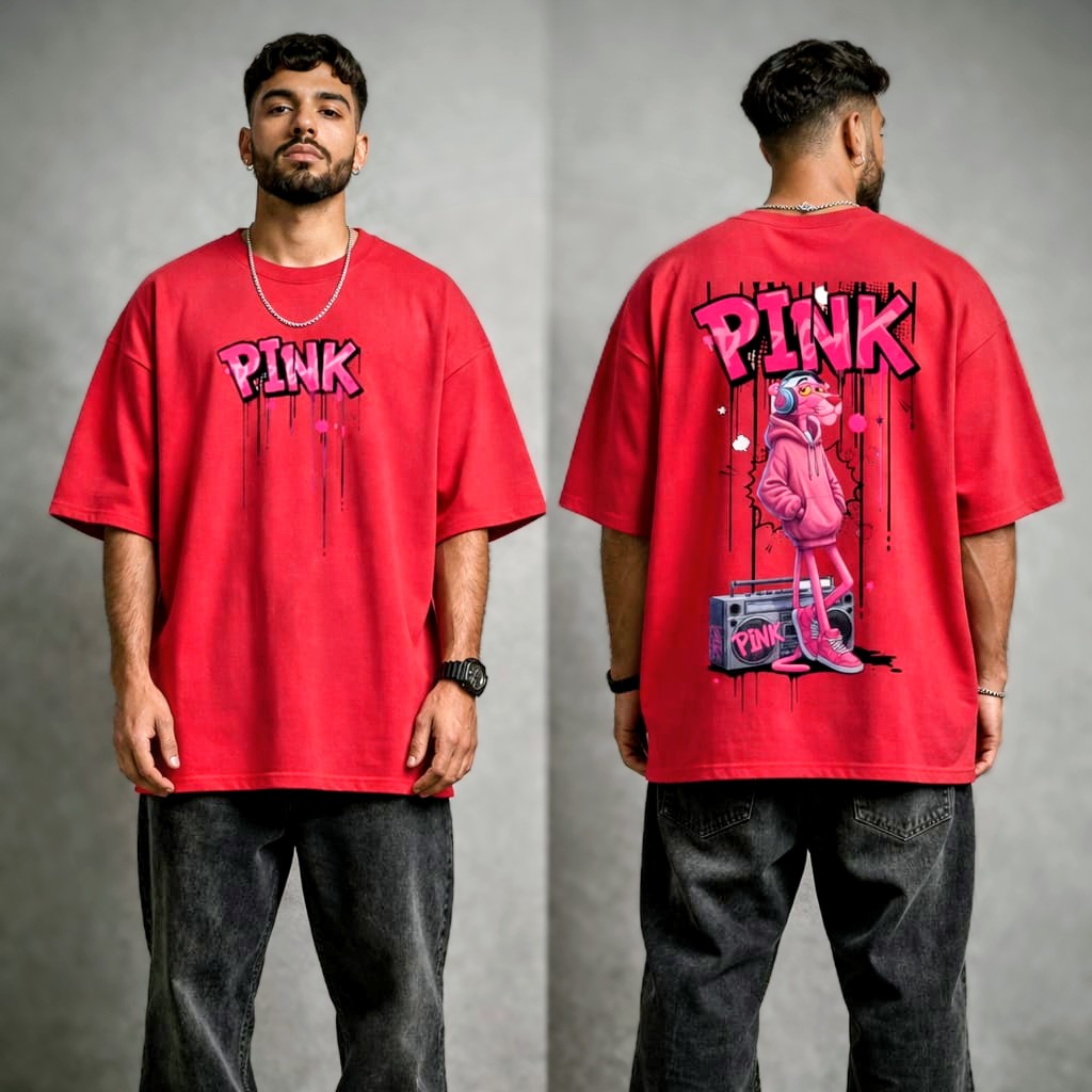 Pink Panther Graffiti Oversized T-shirt