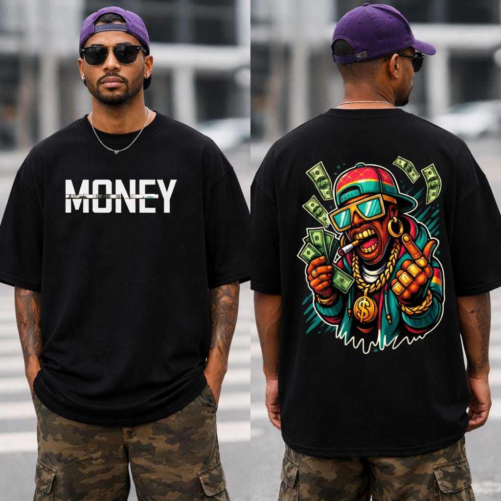 Money Mindset Oversized Graphic T-shirt