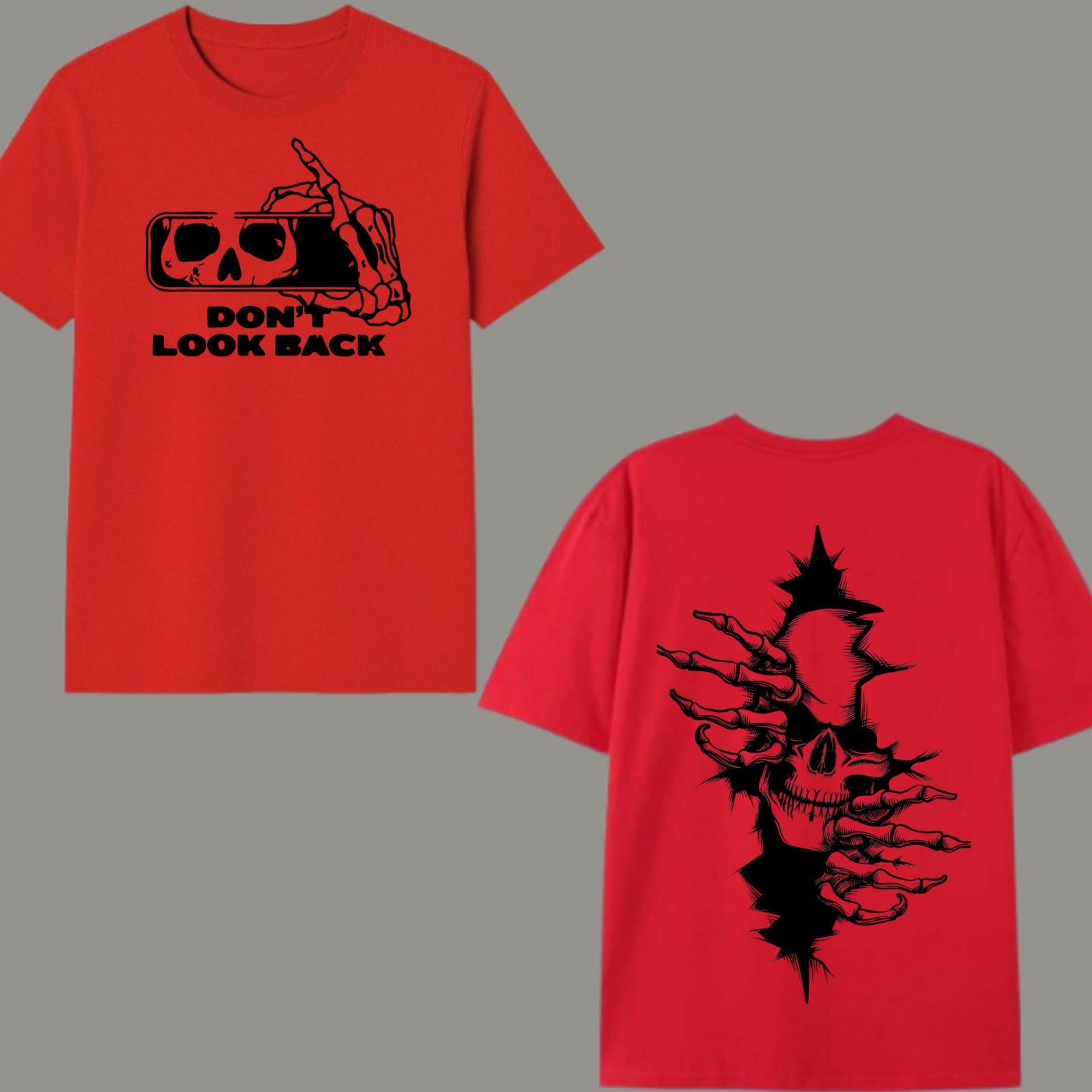 Don't Look Back Oversized T-shirt | Skeleton Edition