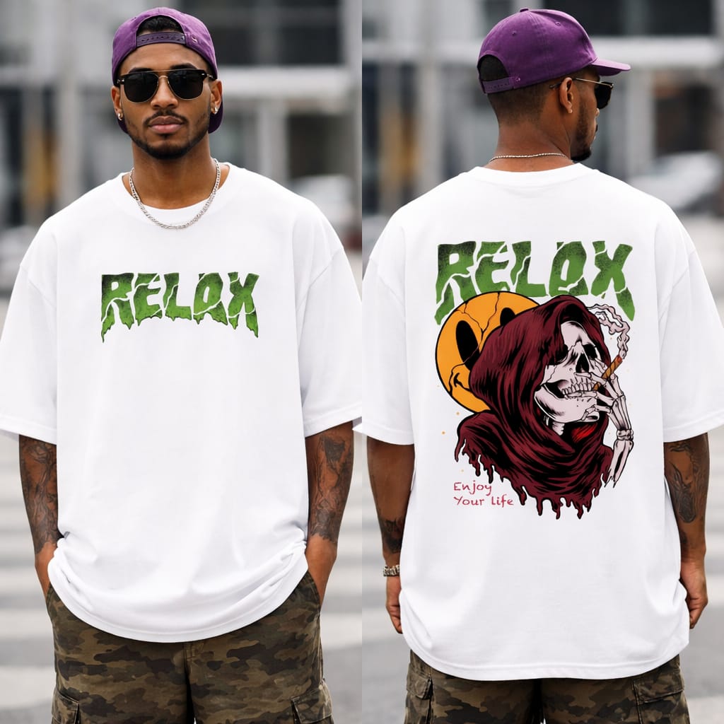 Enjoy Your Life Reaper Oversized T-shirt