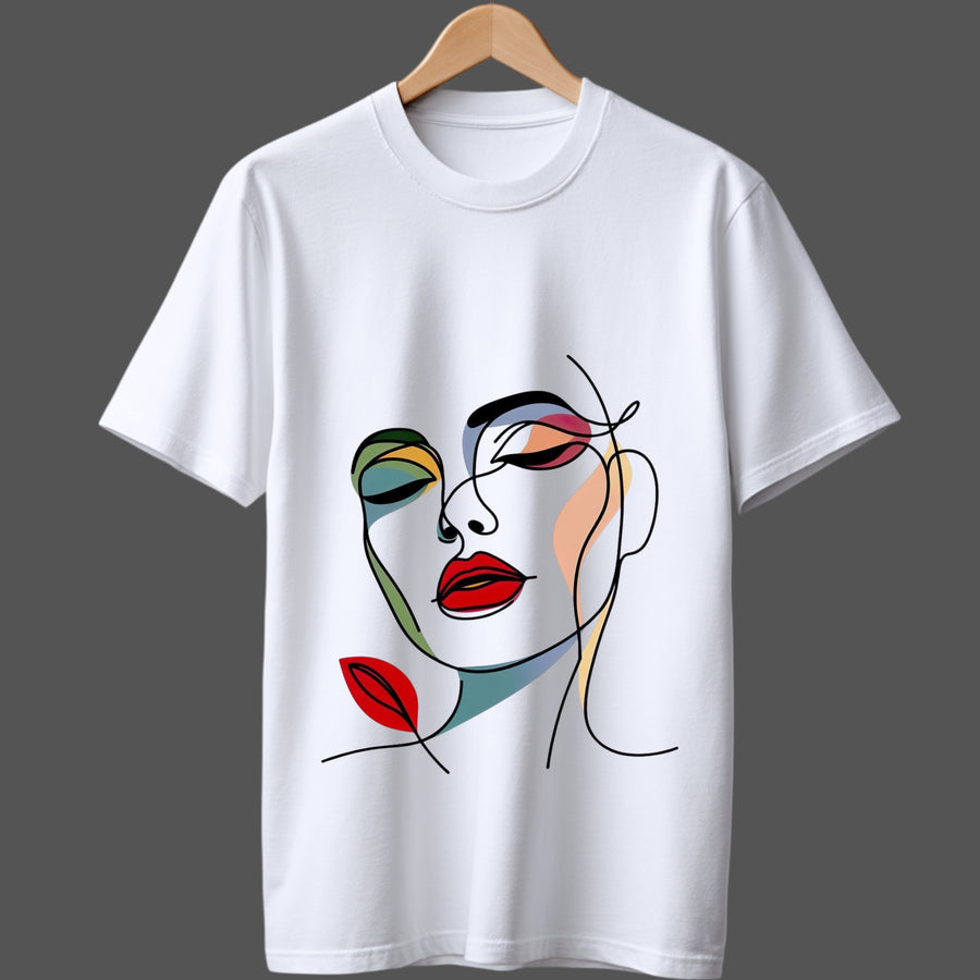 Abstract Face Oversized T-Shirt – Modern Art Streetwear Edition