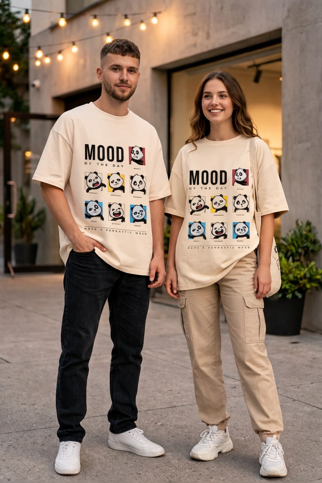 Street print Oversized T-Shirts.