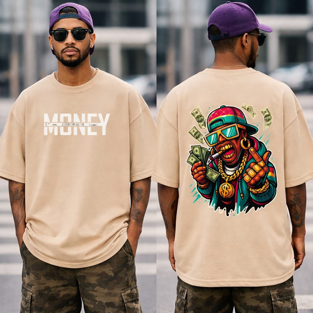 Money Mindset Oversized Graphic T-shirt