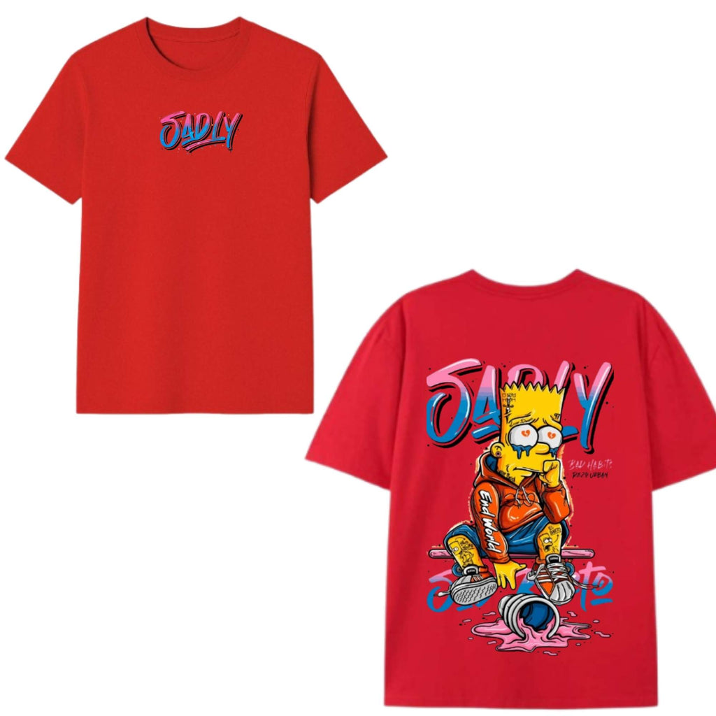 Crying Bart Goth-Street Oversized T-shirt