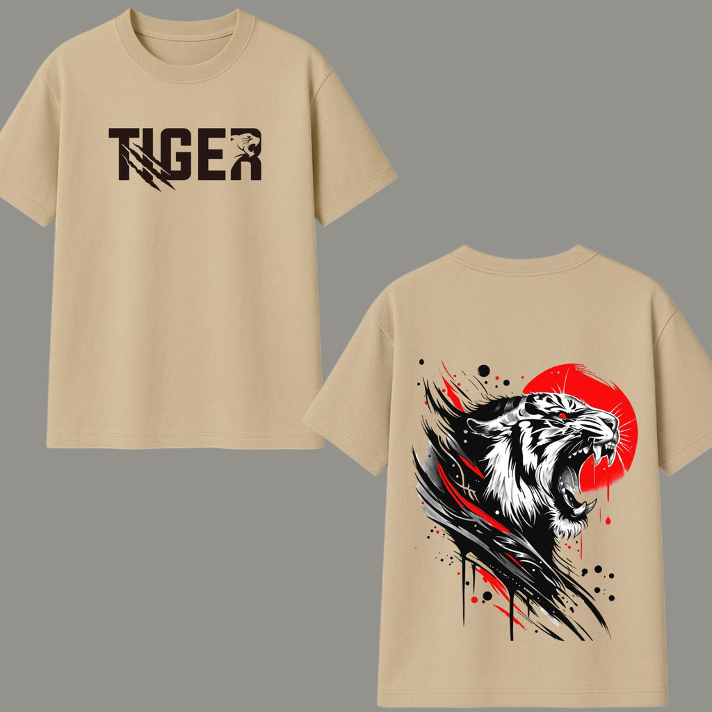 Fierce Tiger Graphic Oversized T-Shirt – Streetwear